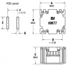 HM77-60002LFTR, Inductor, SMD 29.7 uH 1.4 A +-20%, BI Technologies