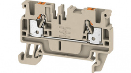 1521850000, A2C 2.5 terminal block a push-in, 0.5...2.5 mm2 800 vac 24 a dark beige, Weidmuller