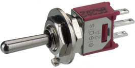 2A14-NF3STSE-S, Miniature Toggle Switch, (On)-Off-(On), Soldering Lugs, Eledis