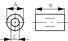 TR-28-16-13, Ferrite core&nbsp;&nbsp;diam. ‹=&nbsp;&nbsp;16 mm 90 Ohm @ 100 MHz, Kitagawa