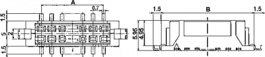 DF11CZ-10DS-2V(22), Female header, straight, SMD 2x5P, Hirose