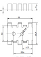 KL-163/SW Радиатор: штампованный; U; черный; L: 30мм; W: 25,4мм; H: 7,9мм