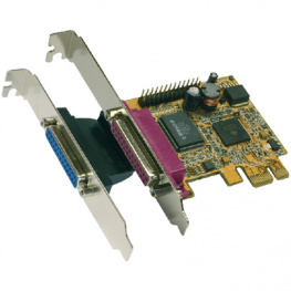EX-44012, PCI-E x1 Card2x ECP DB25F, Exsys