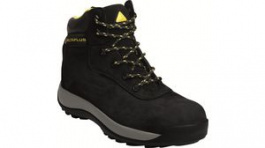 SAGAS3NO41, Nubuck Leather Safety Boots Size=41 Black, Delta Plus