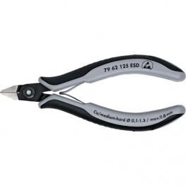 79 62 125 ESD, Side-Cutting Pliers;125 mm without Bevel, Knipex