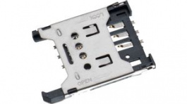 693012040811, Mini SIM Card Connector, Hinge with 6Pins, WURTH Elektronik