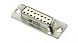 F15S0G3, Socket D-Sub Connector, DA-15, Solder, FCT