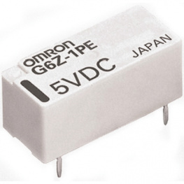 G6Z1PEA5DC, Signal relay 5 VDC 125 Ohm 200 mW THD, Omron