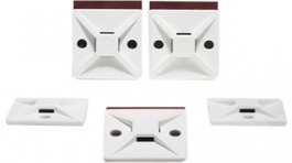 MB4APT PA66 WH 100, Cable tie mount 28 mm x 28 mm Natural - 151-00587, HellermannTyton