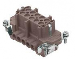 CNEF 10 RY, CNE RY, 10 poles + earth, female insert, with female contacts, silver plated, ILME