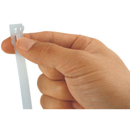 REL100-NA [100 шт], Cable tie inside serrated with kickdown lever 100 mm x 6.7 m, HellermannTyton