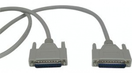 RND 765-00037, D-Sub Cable 25-Pin Male-Male 1.8 m Grey, RND Connect