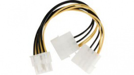 CCGP74400VA015, Internal Power Cable EPS 8-Pin Male - 2x Molex Male 150mm Multicolour, Nedis (HQ)