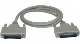 RND 765-00038, D-Sub Cable 25-Pin Male-Male 1 m Grey, RND Connect