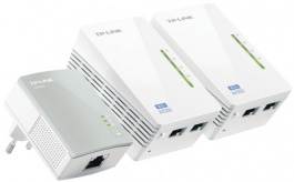 TL-WPA4220T KIT, Powerline WiFi Triple starter kit 2x 10/100 500 Mbps, TP-Link