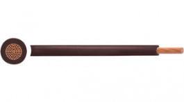 RND 475-00845 [100 м], Flexible Stranded Wire PVC, 6mm², Bare Copper, Brown, H07V2-K, 100m, RND Cable