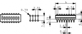 ADE1004, DIL switch THD 10P, TE Connectivity