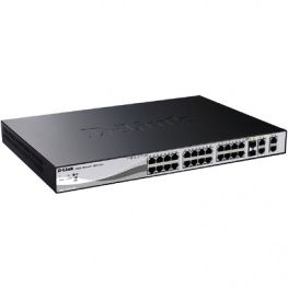 DES-1210-28P, Switch 24x 10/100 PoE, 4x 1000 2x SFP 19^, D-Link