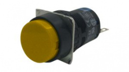 AB6M-A2PY, Pushbutton Switch 2CO Latching Function Yellow, IDEC