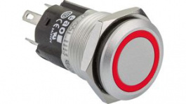 82-4551.1113, Illuminated Pushbutton Red 16mm 12V 3 A 1 Change-Over (CO), EAO