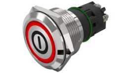 82-6152.2114.B001, Illuminated Pushbutton 1CO, IP65/IP67, LED, Red, Maintained Function, EAO