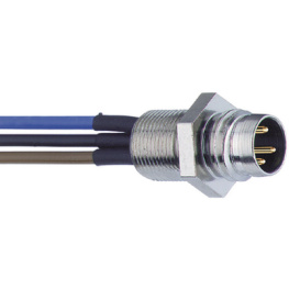 RSMF 3/0,5 M, Panel mount plug M8 + cable, Lumberg Automation (Belden brand)