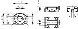 TZY2Z2R5A001R00, Фольговый подстроечный конденсатор 0.65...2.5 pF 25 VDC, Murata