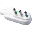 80.040 Mains plug angled white IT Plug, angled white IT