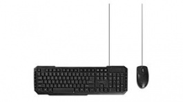 KBMC100BKND, Wired Mouse 800dpi and Nordic Keyboard Set USB Black, Nedis (HQ)