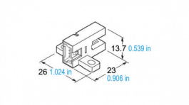 PM-T64P, U-Shaped Photoelectric Sensor, Fork Light Barrier, 0...5 mm, Panasonic