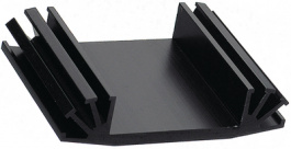 SK 31/37,5 SA, Heat sink 37.5 mm 7 K/W black anodised, Fischer Elektronik