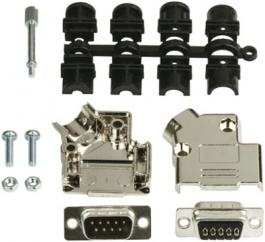 MHD45PK9-DB9P-K, D-Sub plug kit 9P, MH Connectors