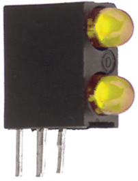 553-0133-200F, PCB LED 3 mm round Yellow / Yellow standard, Dialight