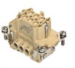 JCNEF 06, JCNE - JNE, 6 poles + earth, female insert, with female contacts, tinned, ILME