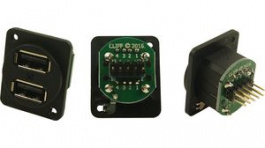 CP30100X, Гнездо; USB A; штыревой; двойное; V: USB 2.0; Шаг:2,54мм, Cliff