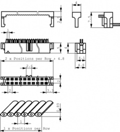 89947-318LF, Socket Minitek 2x9P, FCI (Amphenol FCI, AFCI))