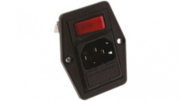 BVB01/Z0000/02, Разъем: питания AC; гнездо; "папа"; 10А; 250ВAC; IEC 60320; UL94V-0, Bulgin