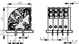 1724912, PCB Terminal Block 2P3.5 mm, Phoenix Contact