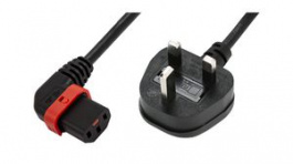 IL13P-L/A-UK1-H05-3100-200, IEC Power Lead H05VV-F UK Male IEC 60320 C13 2m, Schaffner