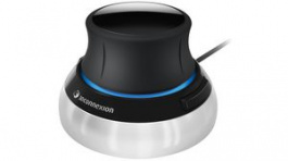 3DX-700059, Wired 3D Mouse SPACEMOUSE COMPACT Ambidextrous Black / Silver, 3Dconnexion