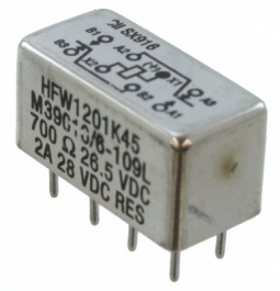 HFW1201K45 M39016/6-109L, Signal relay 26.5 VDC 700 Ohm 1003 mW, TE Connectivity