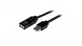 USB2AAEXT15M, Active Extension Cable USB-A Plug - USB-A Socket 15m USB 2.0 Black, StarTech.com