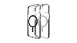 702008205, Cover with MagSafe, Non-Slip Frame, Transparent/Black, Zagg
