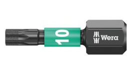 05057628001, Насадка; Torx®; TX10; Длина: 25мм; Монтаж: 1/4" (D6,3мм), Wera Tools