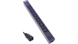 RND 465-00228, PDU 19'', 6 x C19, Black, Plug Type C20 (IEC), RND Connect