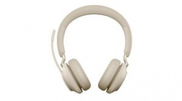 26599-999-998, Headset, Evolve 2-65, Stereo, On-Ear, 20kHz, Bluetooth, Beige, Jabra