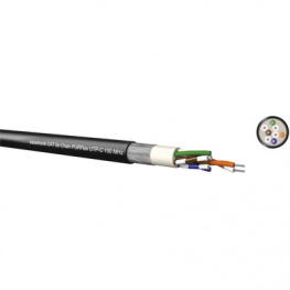CAT 5E CHAIN PUR FLEX UTP-C, LAN Cable 0.12 mm\x1a PUR Black, Kabeltronik