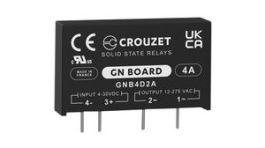 GNB4D2A, Solid State Relay GN Board, 4A, 275V, Special Zero Cross Switching, PCB Pins, Crouzet
