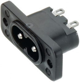 6160.0021, Разъем: питания AC; IEC 60320; C8 (EURO); гнездо; "папа"; 2,5А, Schurter