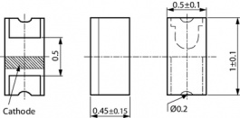 16-213USOC/S530-A2/TR8, SMD LED orange 2 V 0402, Everlight